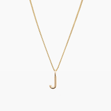 Letter Charm Necklace Gold