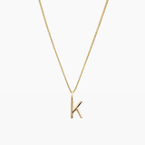Letter Charm Necklace Gold