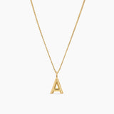 Letter Charm Necklace - Gold Delivery w.51