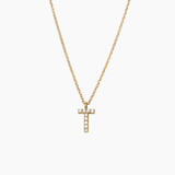 Stone Letter Necklace Gold