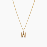 Letter Charm Necklace Gold