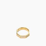 Pavé Chunky Octagon Ring Gold