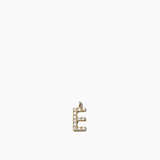 Stone Letter Charm Gold