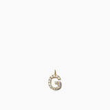 Stone Letter Charm Gold