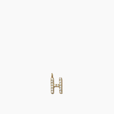 Stone Letter Charm Gold