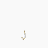 Stone Letter Charm Gold