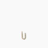Stone Letter Charm Gold