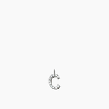 Stone Letter Charm Silver