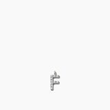 Stone Letter Charm Silver
