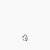 Stone Letter Charm Silver