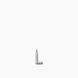 Stone Letter Charm Silver