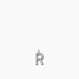 Stone Letter Charm Silver