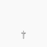 Stone Letter Charm Silver