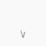 Stone Letter Charm Silver
