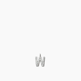 Stone Letter Charm Silver