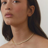 Bezel Necklace Gold