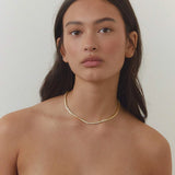Bezel Necklace Gold