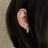Pavé Ellipse Earrings Gold