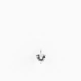 Heart Stone Charm Silver