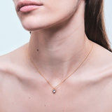 Heart Stone Necklace Gold