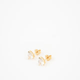 Pear Studs Large Gold