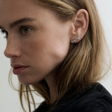Pear Studs Large Silver
