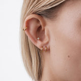 Plain Huggie Hoops Gold