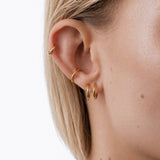 Plain Huggie Hoops Gold