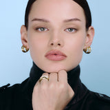 Rivetto Half Pavè Ring Large Gold