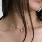 Pear Necklace Silver