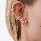 Sole Huggie Hoops Silver