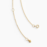 Italic Letters Necklace Gold