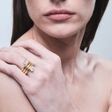 Sopra Doppio Pera Ring Gold