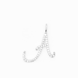 Italic Letters Necklace Silver