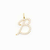 Italic Letters Charm Gold