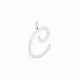 Italic Letters Necklace Silver