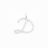 Italic Letters Necklace Silver