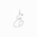 Italic Letters Necklace Silver