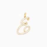 Italic Letters Charm Gold