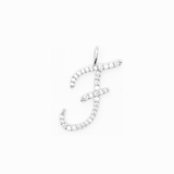 Italic Letters Necklace Silver