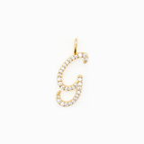 Italic Letters Charm Gold