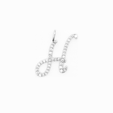 Italic Letters Necklace Silver