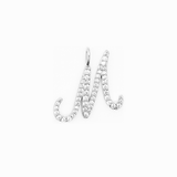 Italic Letters Necklace Silver