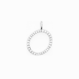 Italic Letters Necklace Silver