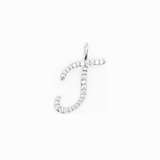 Italic Letters Necklace Silver