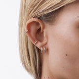 Plain Huggie Hoops Silver