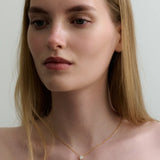 Solitaire Necklace Gold - 6 mm