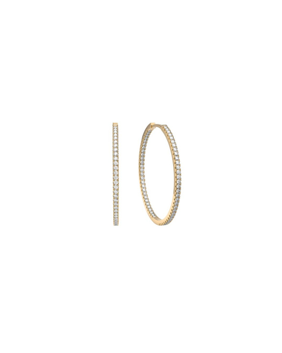 Stone Hoops Gold - 15 mm ryhmässä Shop / Korvakorut @ ANI (ANI-0124-003)