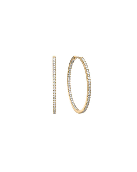 Stone Hoops Gold - 20 mm ryhmässä Shop / Korvakorut @ ANI (ANI-0124-004)