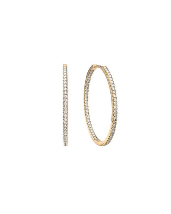 Stone Hoops Gold - 25 mm ryhmässä Shop / Korvakorut @ ANI (ANI-0124-005)